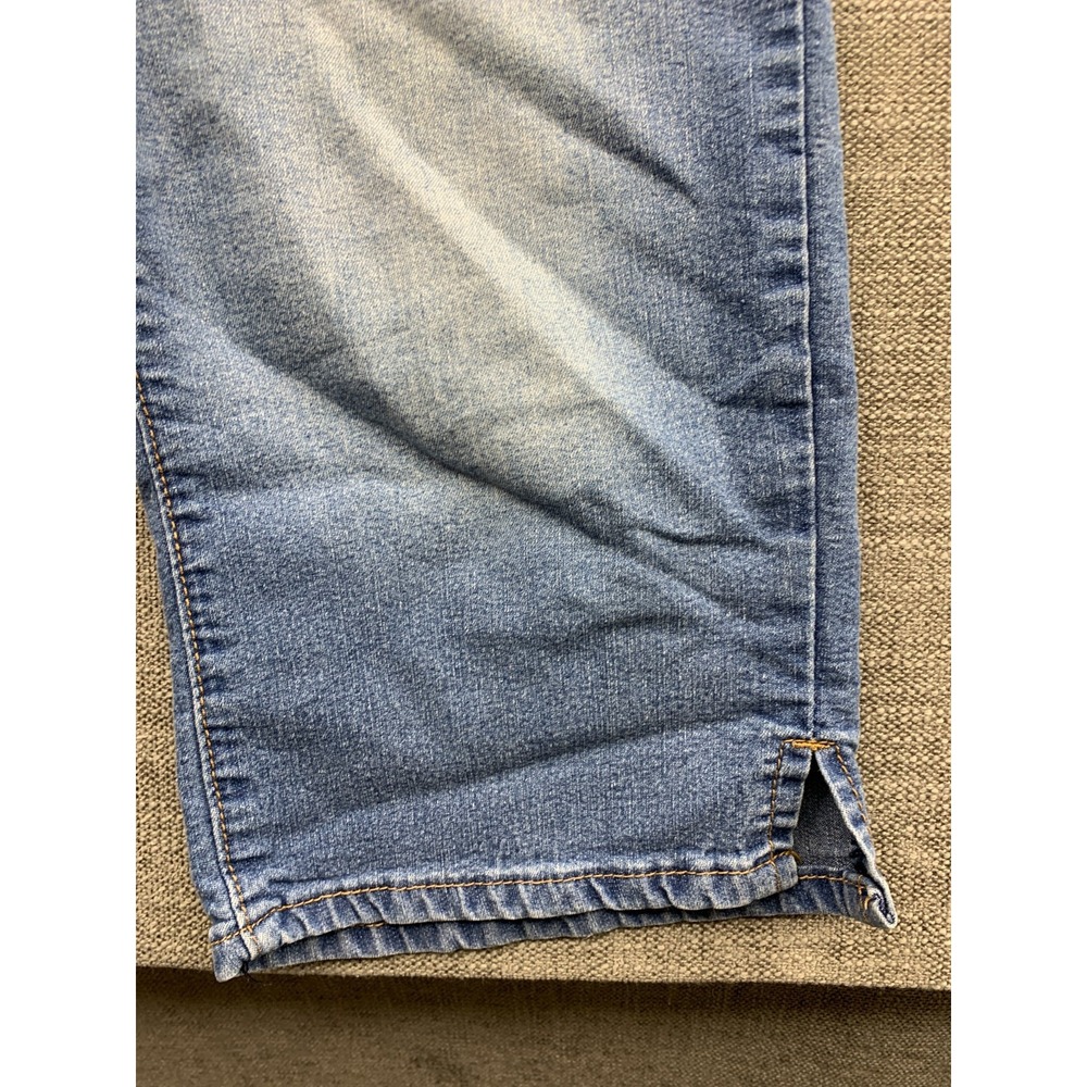 Simply Emma Capri Jeans Womens 20W Blue Denim Faded Cotton Stretch High Waisted - Picture 5 of 16